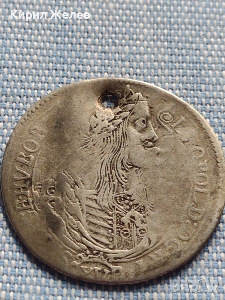 Сребърна монета 15 кройцера 1662г. Леополд първи Кремниц Унгария 12230, снимка 1