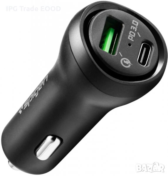 Spigen Зарядно за кола 45W USB C, Quick Charge 3.0 18W , снимка 1
