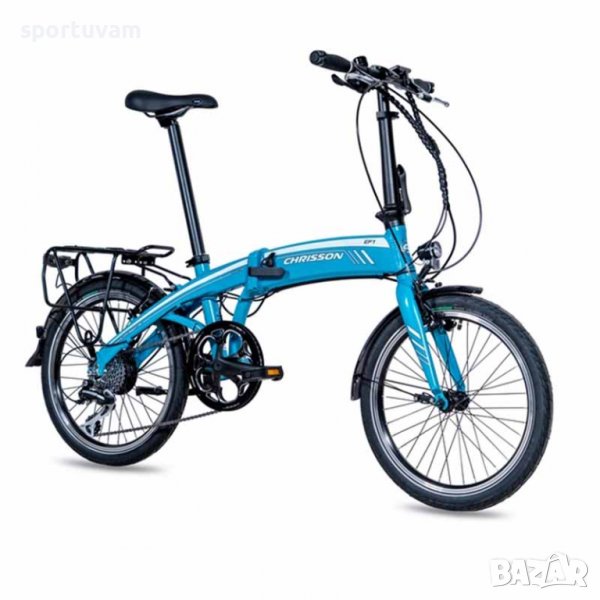 Електрически сгъваем велосипед Chrisson EF1 360Wh Син 20'' | Вашата свобода на движение в града!, снимка 1