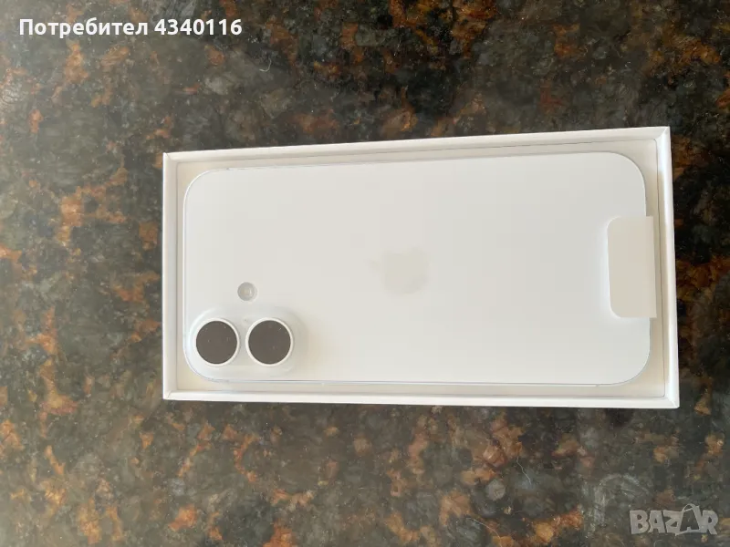 Продавам Iphone 16 - 256 gb бял., снимка 1