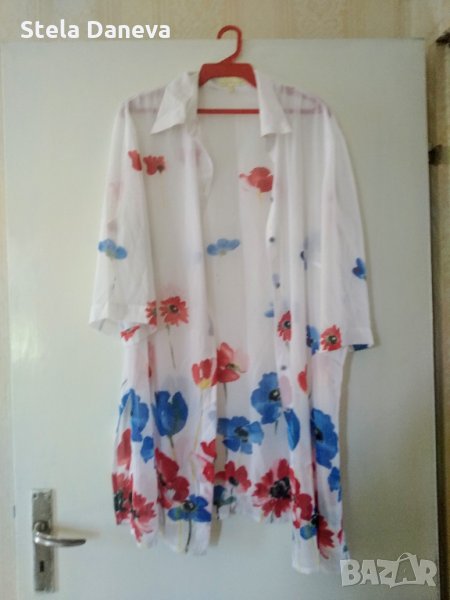 Ефирна лятна риза със свеж десен, снимка 1