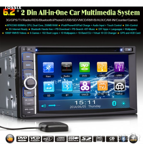 най-високо качество - DVD Мултимедия Erisin ES890G с навигация GPS, снимка 1