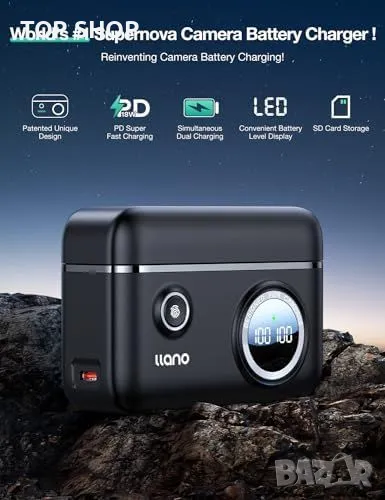 Ново Бързо зарядно за Canon EOS R50 RP R10 R8 Rebel T8i T7i T6i батерии фотоапарат, снимка 1