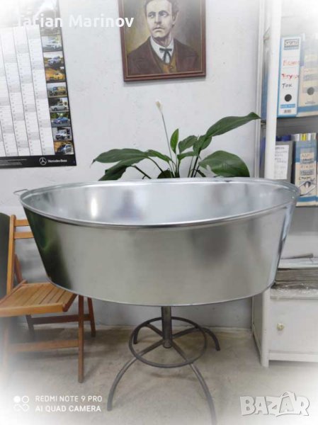 Вана 100 литра от поцинкована ламарина, снимка 1