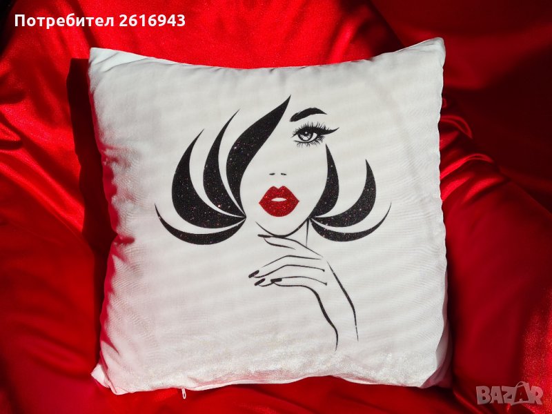 Луксозна декоративна възглавница от кадифе, снимка 1