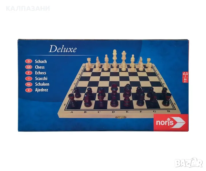Дървен шах Delux Noris Simba Toys 606108014, снимка 1
