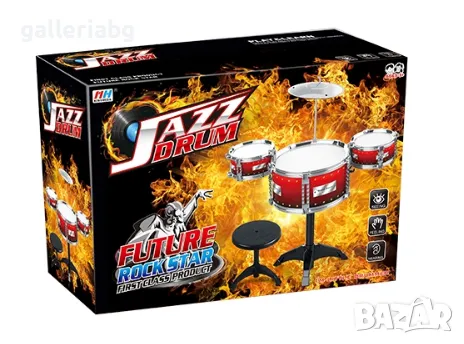 Детски барабани Jazz Drum – комплект за малки рок звезди 🥁🔥🎶, снимка 1