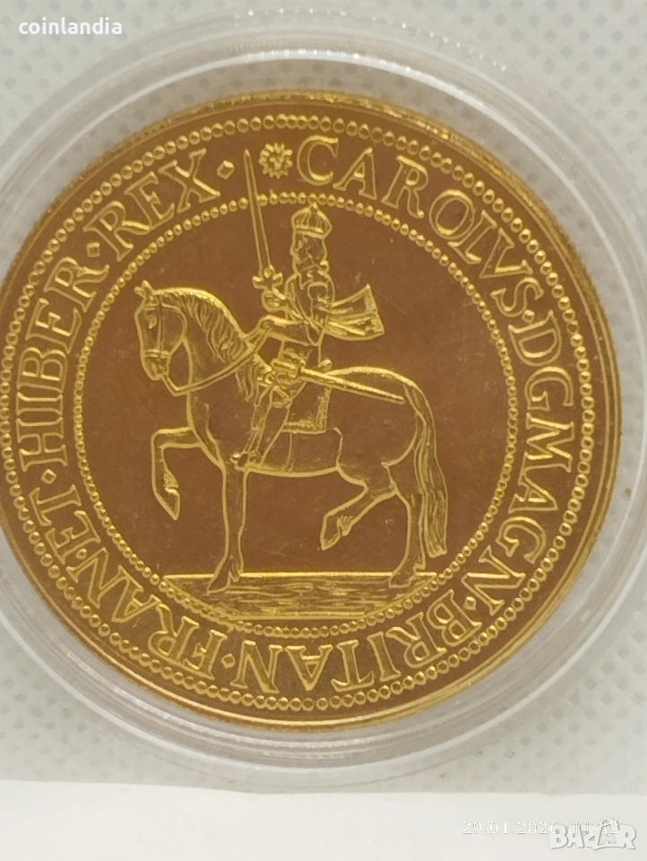 позлатена монета репродукция , снимка 1