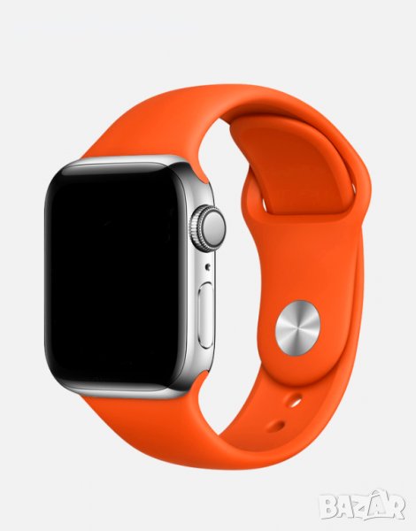 Силиконова каишка Apple watch 7 – 38mm/ 40mm/ 41mm, оранжевa, снимка 1