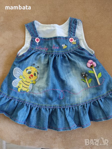 Дънкова рокля за бебе, снимка 1