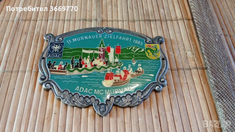 Рядък германски автомобилен плакет ADAC, снимка 1