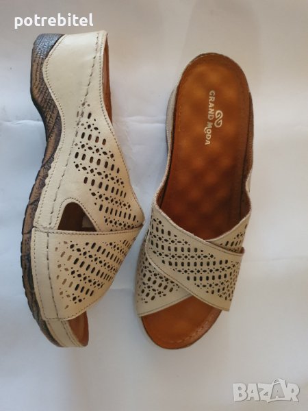 Дамски чехли естествена кожа, снимка 1