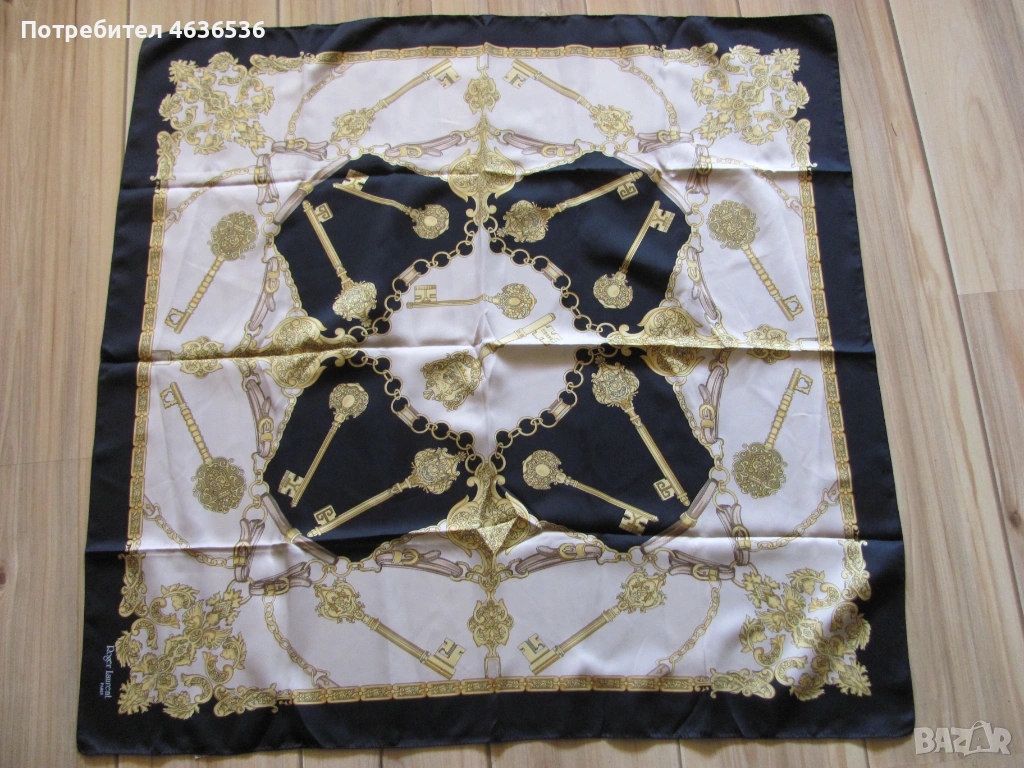 Винтидж Дамски шал Roger Laurent PARIS , 85х85см., снимка 1