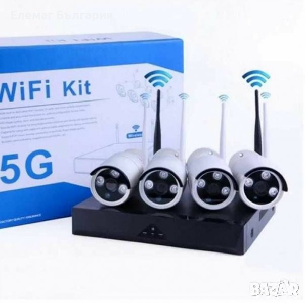 ПРОМО комплект 4 IP камери -4 канална WiFi NVR+Wireless камери 5G, снимка 1
