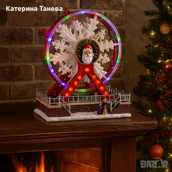 Коледно Виенско колело с музика и Led светлини, снимка 1