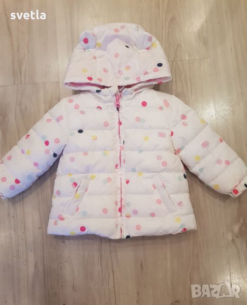 Олекотено есенно-зимно яке за момиченце като ново, снимка 1