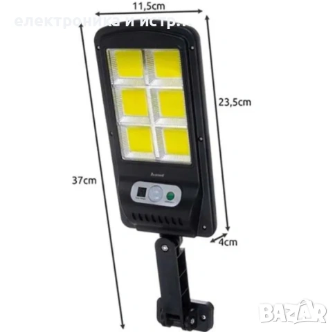 Външна соларна лампа със сензор за движение 3000W , снимка 3 - Соларни лампи - 53349603