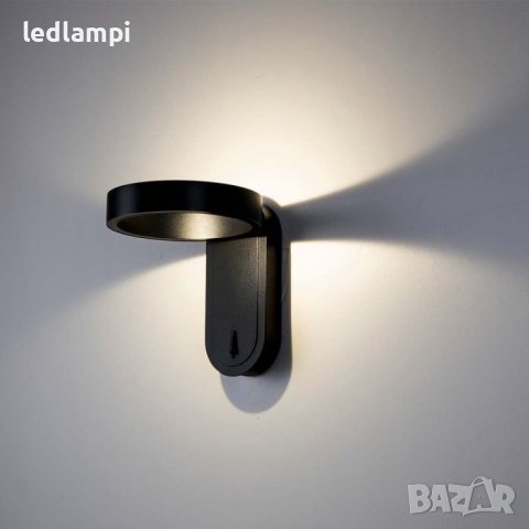 LED Аплик 5W Черен 2in1 Смяна на светлината, снимка 9 - Лампи за стена - 42078523