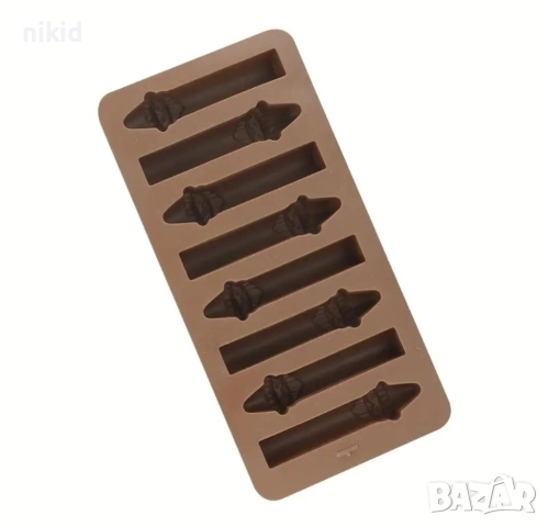 коледни свещи свещички свещ пръчици коледна силиконов молд форма фондан шоколад гипс, снимка 2 - Форми - 52766865