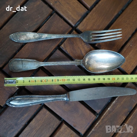 Посребрени прибори - непълен комплект, снимка 3 - Антикварни и старинни предмети - 54184876