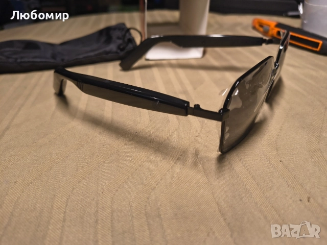 SG12 Pro смарт очила с Bluetooth, аудио, музика, разговори, анти-синя светлина, UV400, снимка 3 - Слънчеви и диоптрични очила - 52263329