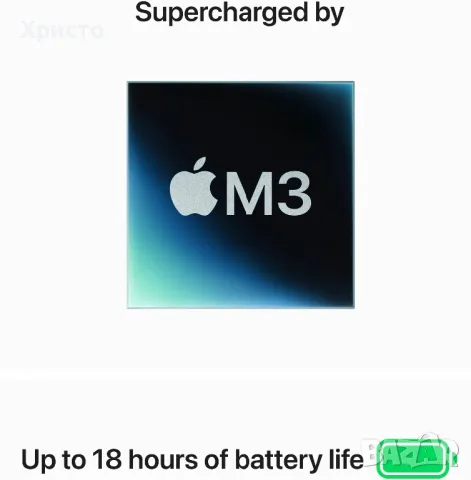 НОВ!!! Лаптоп Apple MacBook Air 13", Apple M3, 8 ядра CPU и 8 ядра GPU, 8GB, 256GB, Starlight, снимка 2 - Лаптопи за работа - 48917914