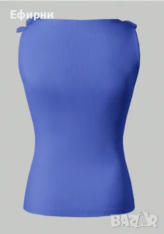 Син топ, Красив топ, Топ с цветя, снимка 3 - Корсети, бюстиета, топове - 49696546