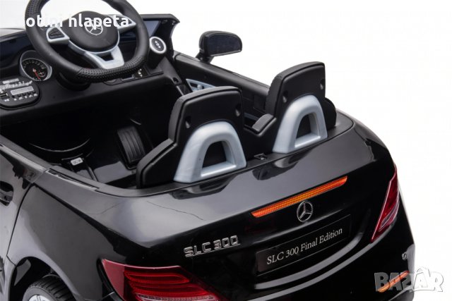Акумулаторен КОЛА Licensed Mercedes Benz SLC300 12V с меки гуми с Кожена седалка, снимка 13 - Детски велосипеди, триколки и коли - 37014565