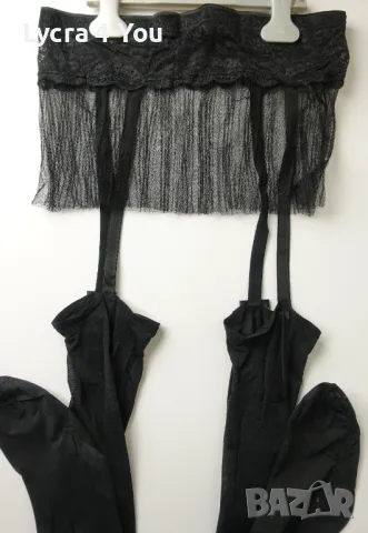 Calzedonia Special Edition L луксозни дамски чорапи с вградени жартиери и колан с мини пола, снимка 9 - Бельо - 49215135