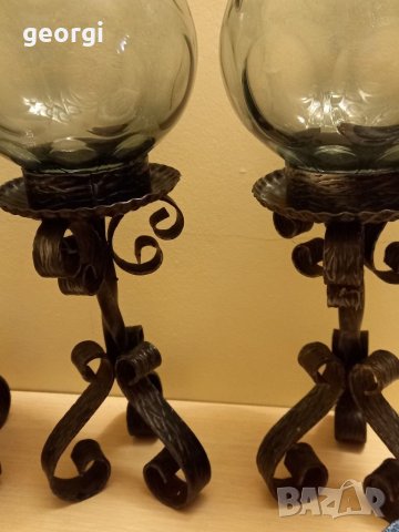 Свещници от ковано желязо , снимка 2 - Декорация за дома - 35372500