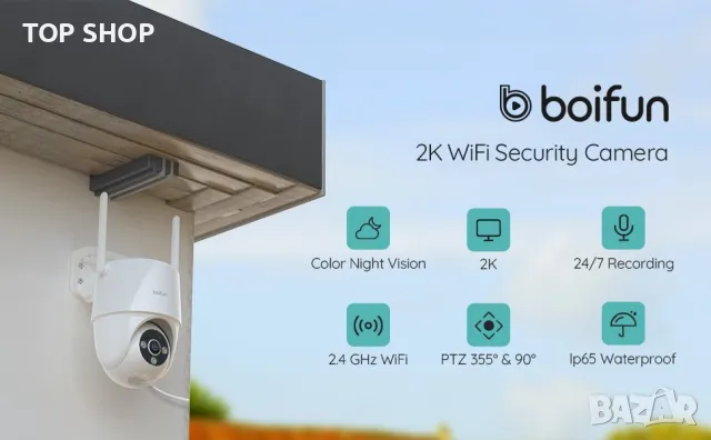 Boifun ZS-GQ3 външна въртяща се камера, снимка 3 - IP камери - 48538688
