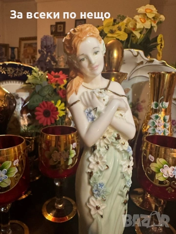 Coalport England  грациозна фигура от серията Spirits of Jewels - "Emerald" Код P2058, снимка 16 - Антикварни и старинни предмети - 53992652