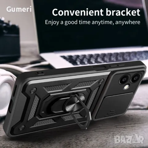 Samsung Galaxy A06 Противоударен Кейс с Капак и Ринг, снимка 6 - Калъфи, кейсове - 49749646