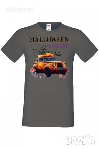 Мъжка тениска Halloween is Lifestyle,Halloween,Хелоуин,Празник,Забавление,Изненада,Обичаи,, снимка 7 - Тениски - 38135403