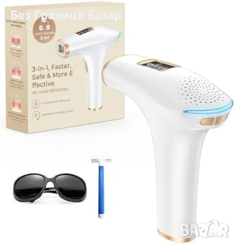 Нов уред  IPL 3 в 1 Лазер за Премахване на Косми, 999900 Светкавици