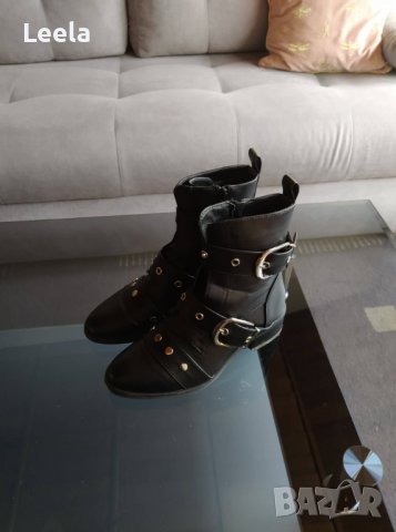 Черни боти/ботуши тип кубинки, снимка 8 - Дамски ботуши - 38195053