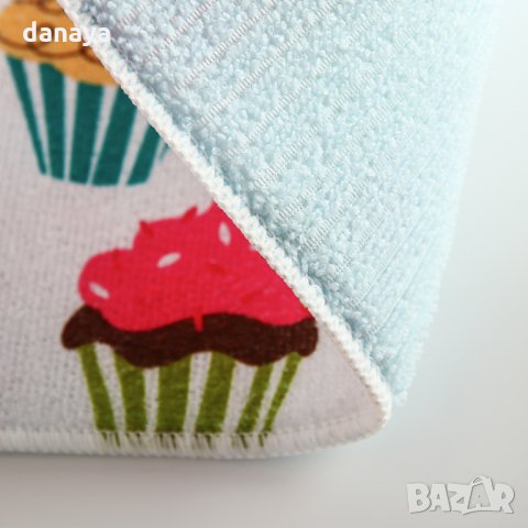 2368 Микрофибърна подложка за сушене на чаши 37x30cm, Кексчета, снимка 3 - Аксесоари за кухня - 33958927