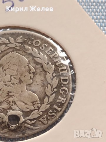 Сребърна монета 20 кройцера 1775г. Кремниц Римска империя , снимка 4 - Нумизматика и бонистика - 42871577