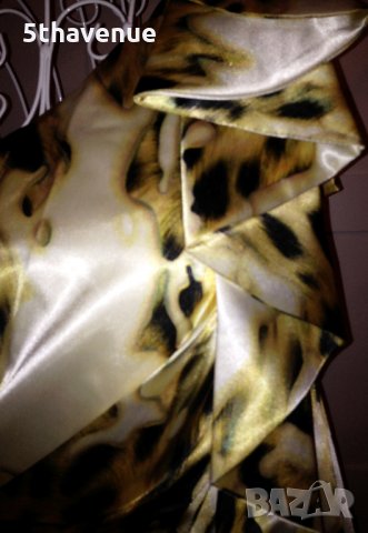 Forever Unique Нова Луксозна Сатенена Рокля с едно рамо и ефектни набори , снимка 10 - Рокли - 30619580