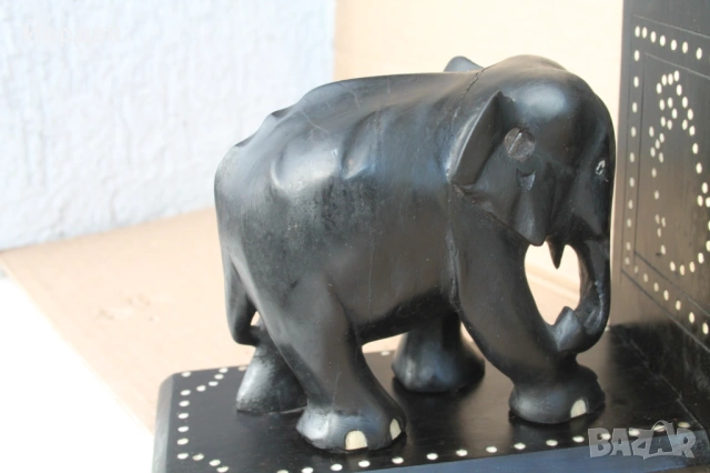 Дървена фигура Слон за Книга, снимка 7 - Антикварни и старинни предмети - 54149891