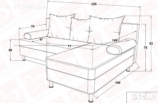 Разтегателен диван , графит, сив, снимка 4 - Дивани и мека мебел - 39556506