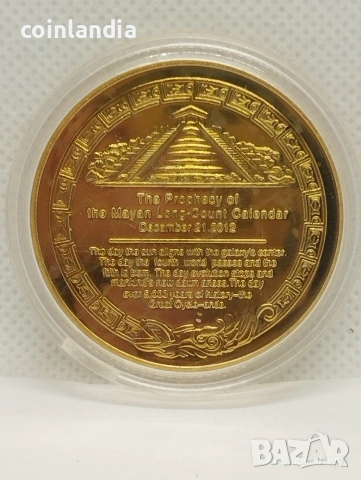 позлатена монета репродукция , снимка 2 - Нумизматика и бонистика - 53290375