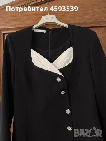 Официална къса черна рокля , снимка 2 - Рокли - 54089917