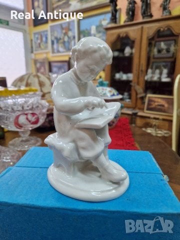 Превъзходна антикварна колекционерска руска порцеланова фигура ЛФЗ, снимка 3 - Антикварни и старинни предмети - 42268710