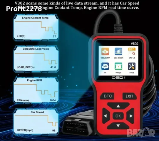 OBD II уред за диагностика на автомобили, снимка 2 - Аксесоари и консумативи - 49616522
