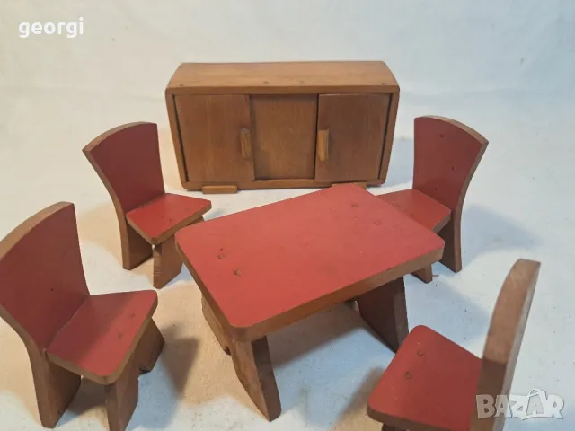 стари дървени играчки мебели    16/4
