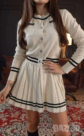 дамски комплект жилетка и пола , снимка 4 - Комплекти - 51773494