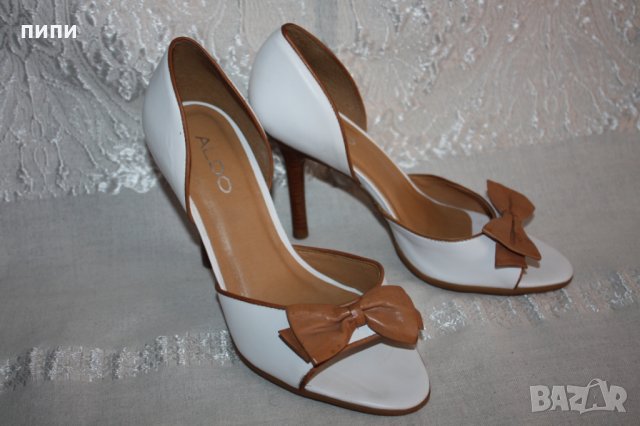 Супер елегантни бели, летни, ест. кожа, снимка 2 - Дамски елегантни обувки - 31896506