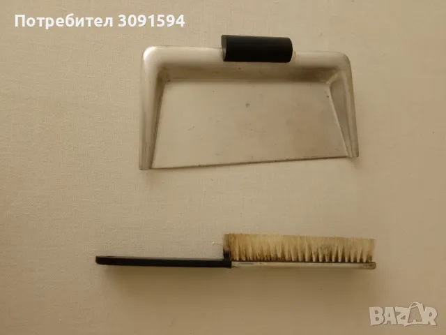 Английски посребрен комплект четка с лопатка за почистванемаса маркират, снимка 8 - Антикварни и старинни предмети - 49184931