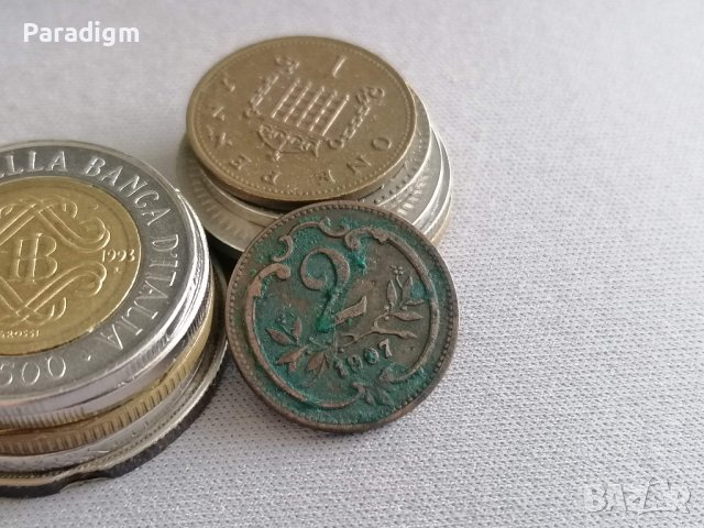 Монета - Австро-Унгария - 2 хелера | 1907г.